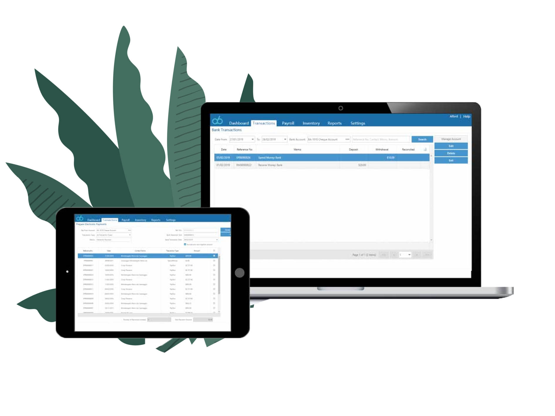 Q6 banking software dashboard screenshot