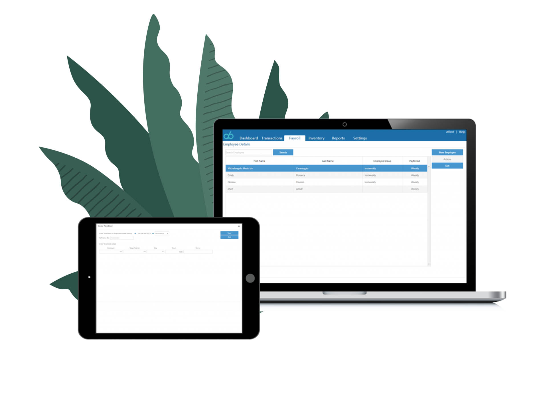 payroll software dashboard
